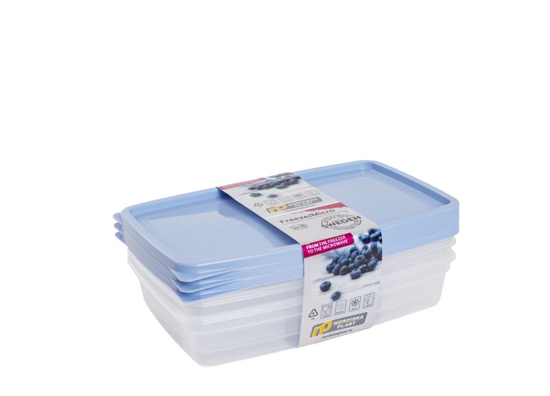 Fryseboks for oppbevaring av mat 0.4L 3pk