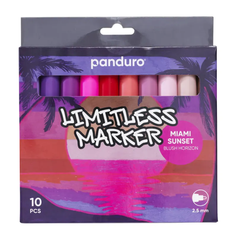 Limitless Markers Miami Sunset - akrylpenner i tropiske nyanser 