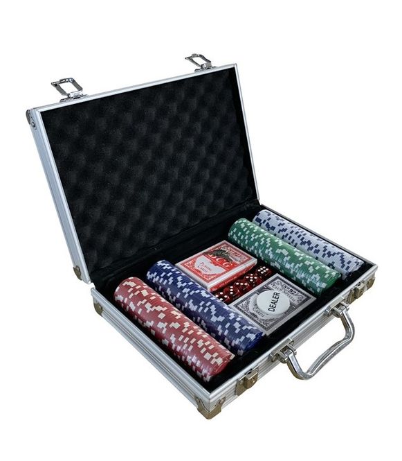 Hovedbilde Texas Hold 'em pokersett i metallkoffert