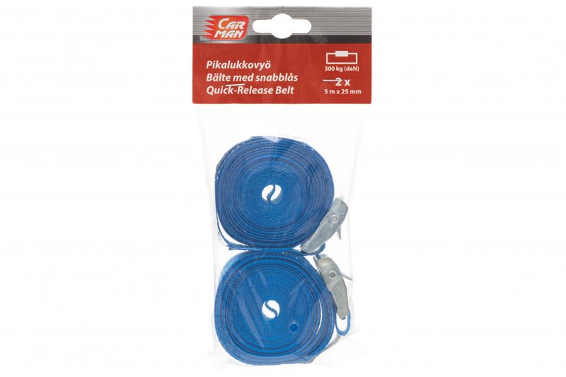 Carman Stropp med strammelås, 5mx25mm, 2pk