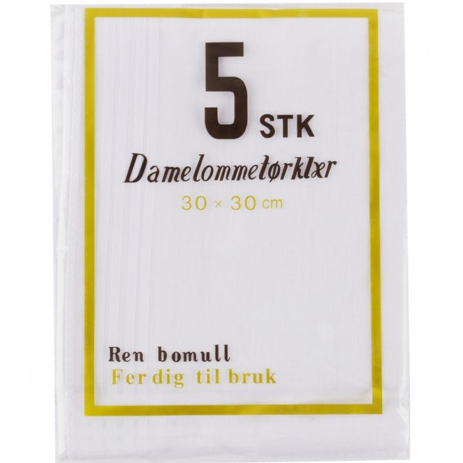 Hovedbilde Lommetørkle 40x40cm 5pk