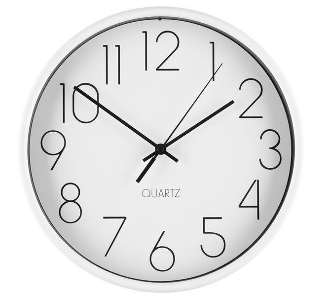 Hovedbilde Veggklokke hvit Ø: 25cm