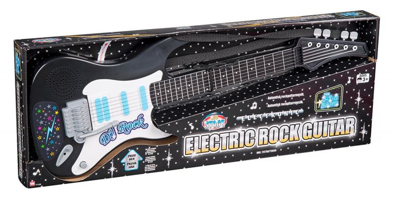 Elektrisk Rockegitar sort