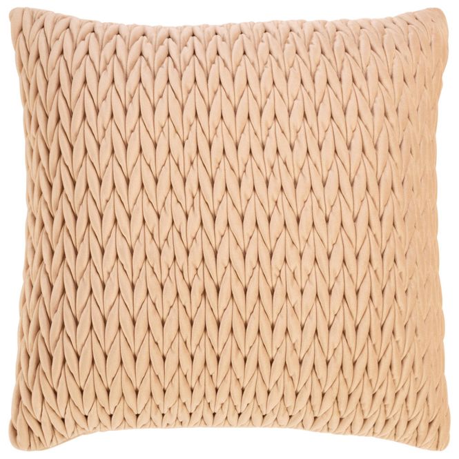Hovedbilde Putetrekk velur flettet beige 45x45cm