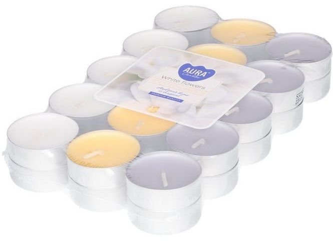 Hovedbilde Duftlys telys White Flowers 30stk