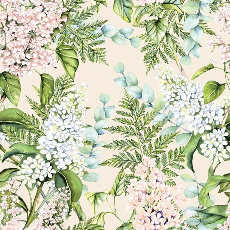 Kaffe serviett Soft lilacs cream