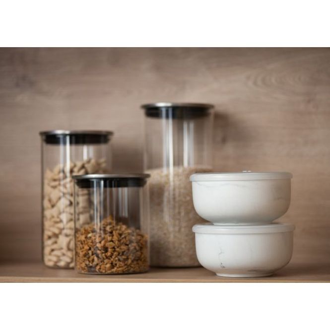 Hovedbilde Glasskrukke med metall lokk 1.55L, H:22cm