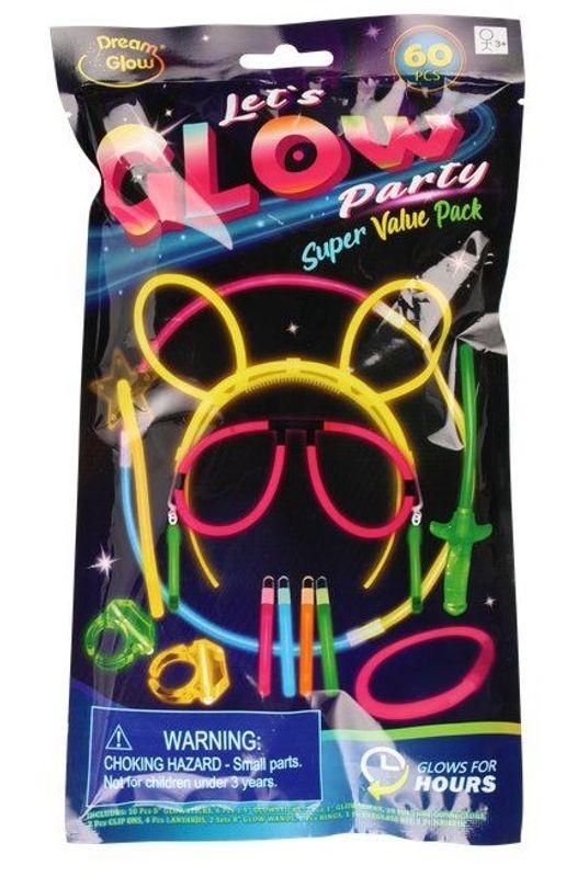 Glow stick partypakke 60deler