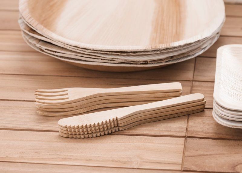 Engangs kniv bamboo 10stk