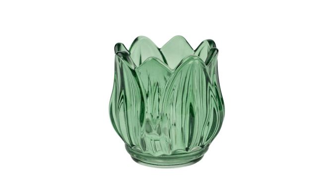Hovedbilde Lysglass tulipan grønn 7.5cm