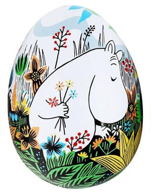 Hovedbilde Påskeegg Mummitrollet metall 7x5.5cm 