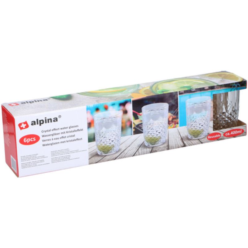 Vannglass i plast 6pk