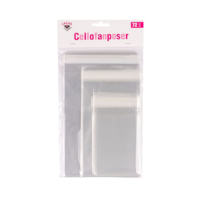 Hovedbilde Cellofanposer 72 stk, ass