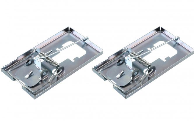 Hovedbilde Musefelle i sinkbelagt jern 2pk 16cm