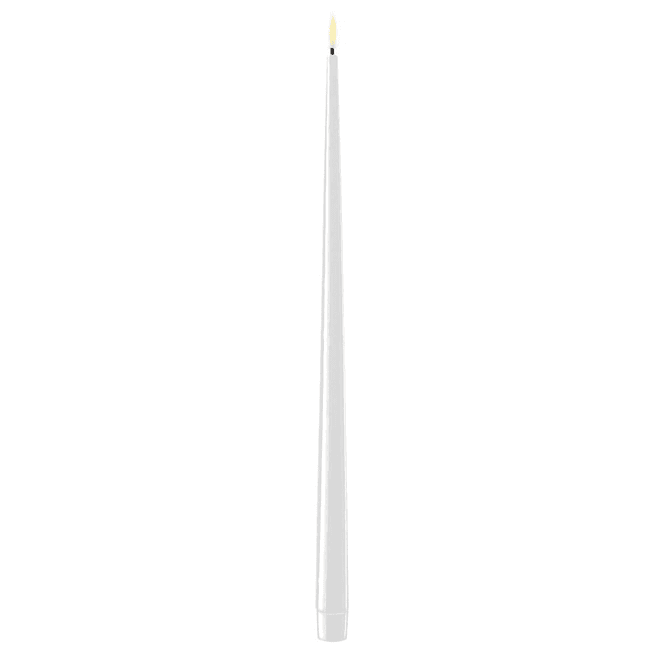 Hovedbilde Kronelys LED 38cm Hvit Shiny 2pk