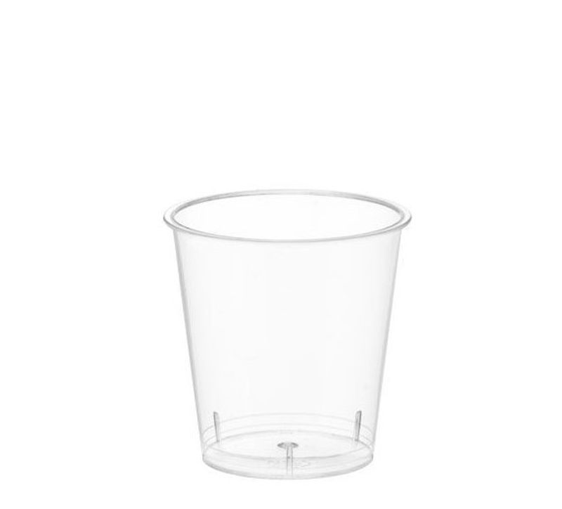 Shotglass i blank plast 3.5cl 50stk i pk