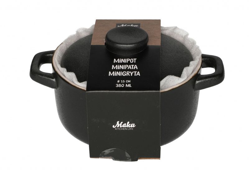 Maku mini robust ildfast skål med lokk 12cm