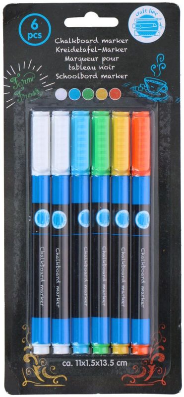 Tavlekritt tusjer 6pk
