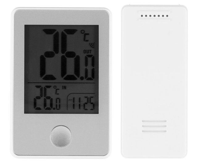 Hovedbilde Digitalt termometer tråløs inne/ute hvit