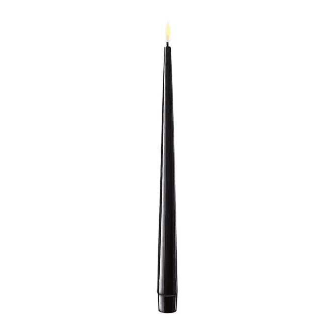 Hovedbilde Kronelys LED 28cm 2pk Sort