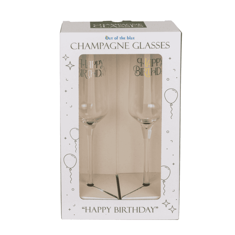 Champagne glass Happy Birthday
