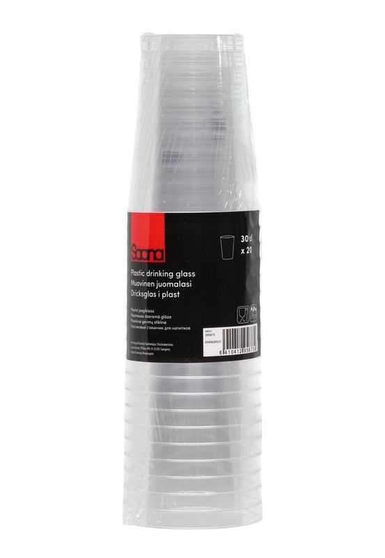 Plastkopp blank 30cl 20stk