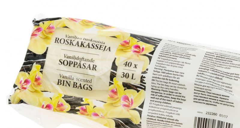 Søppelposer med duft 30L 3ass 
