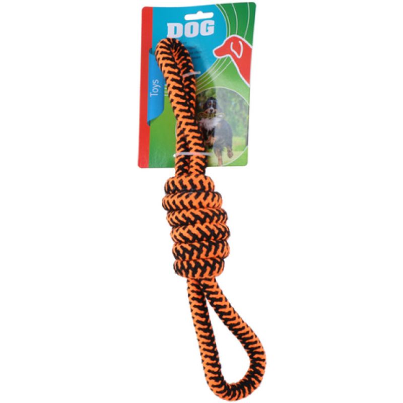 Hundeleke tau med knute 37cm