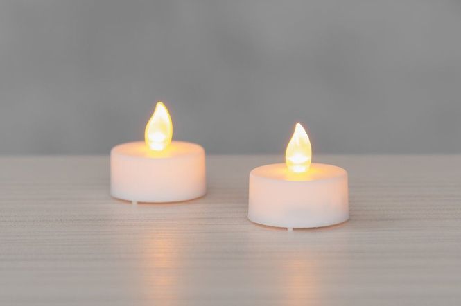 Hovedbilde Telys hvit led 2pk