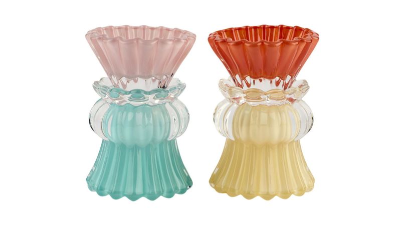 Glasslysestake Bon 12cm 2ass