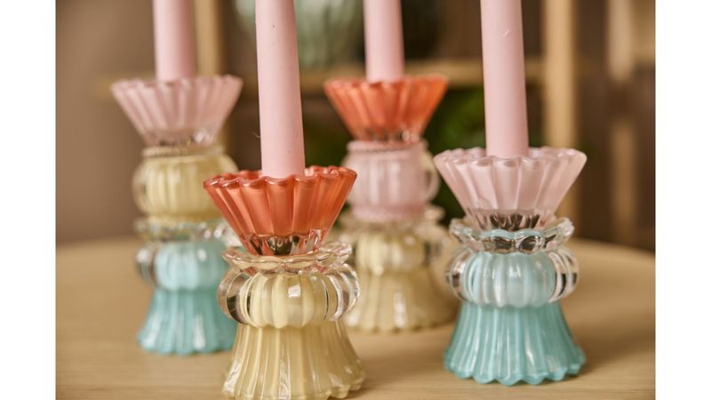 Glasslysestake Bon 12cm 2ass